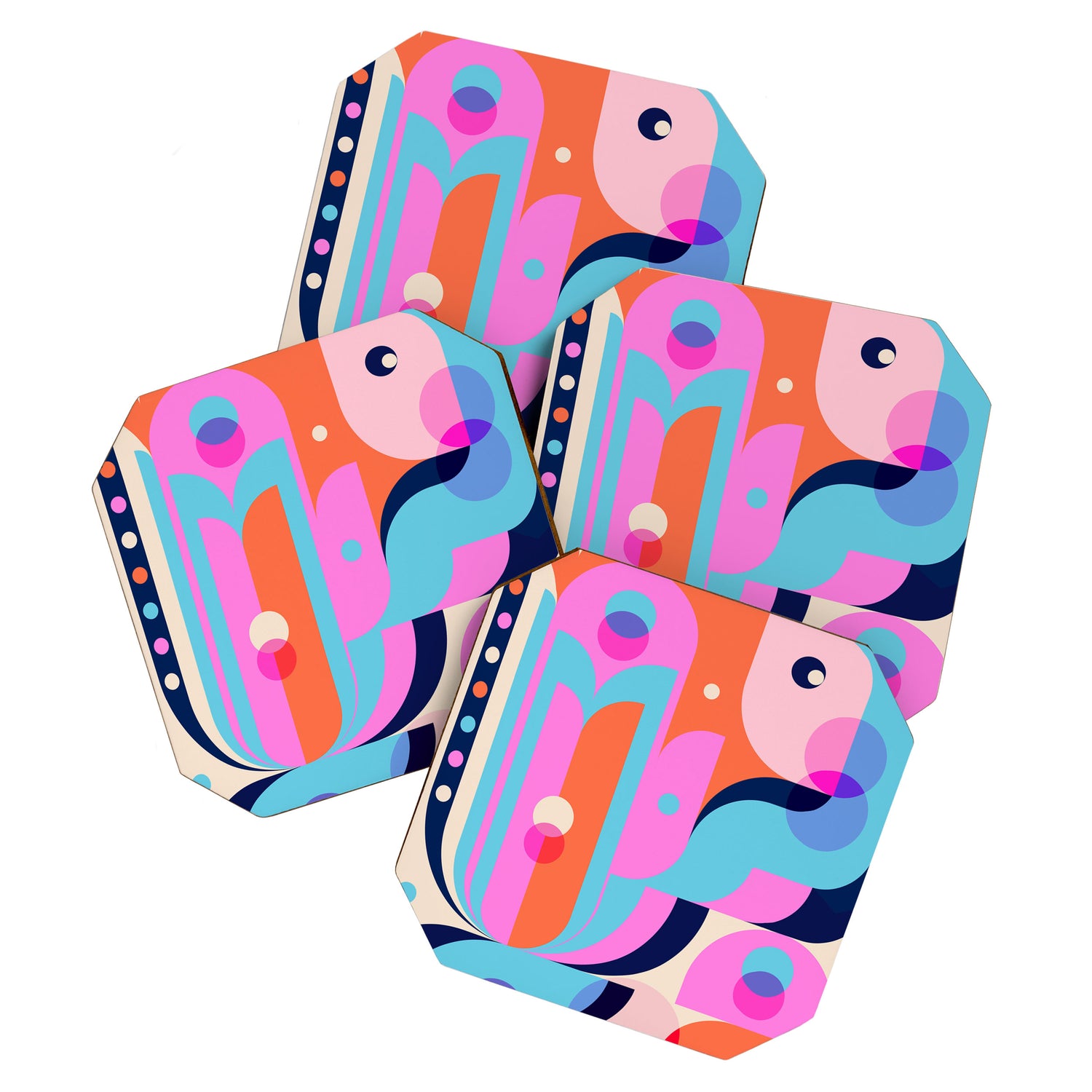 Blue Pink Girl Coaster Gallery Image 1
