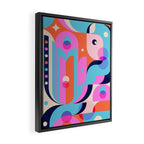 Blue Pink Girl Framed Canvas Print Gallery Image 2