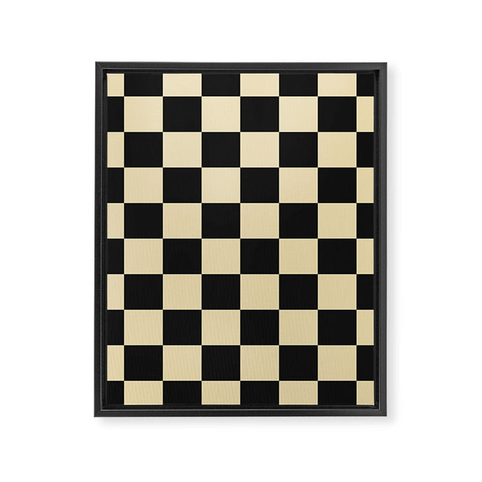 Classy Checkerboard Framed Canvas Print Gallery Image 1