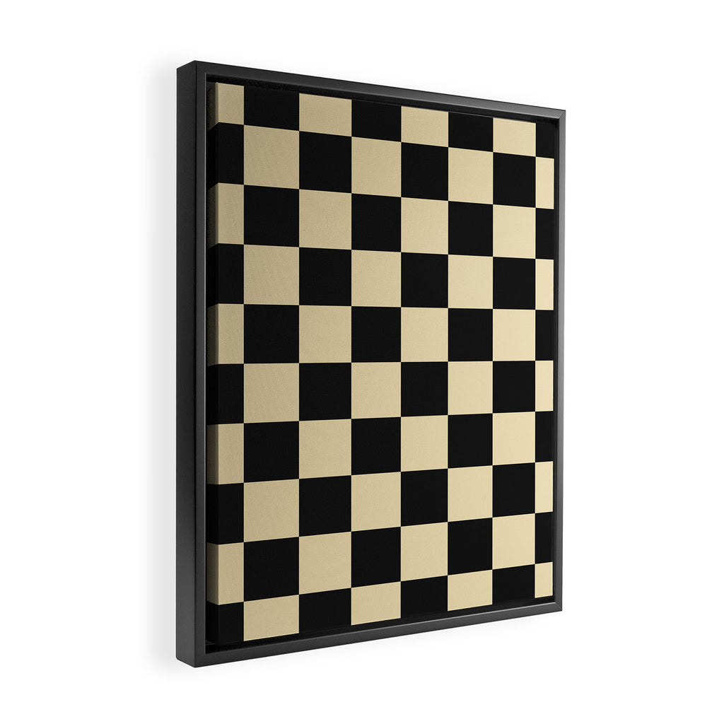 Classy Checkerboard Framed Canvas Print Gallery Image 2