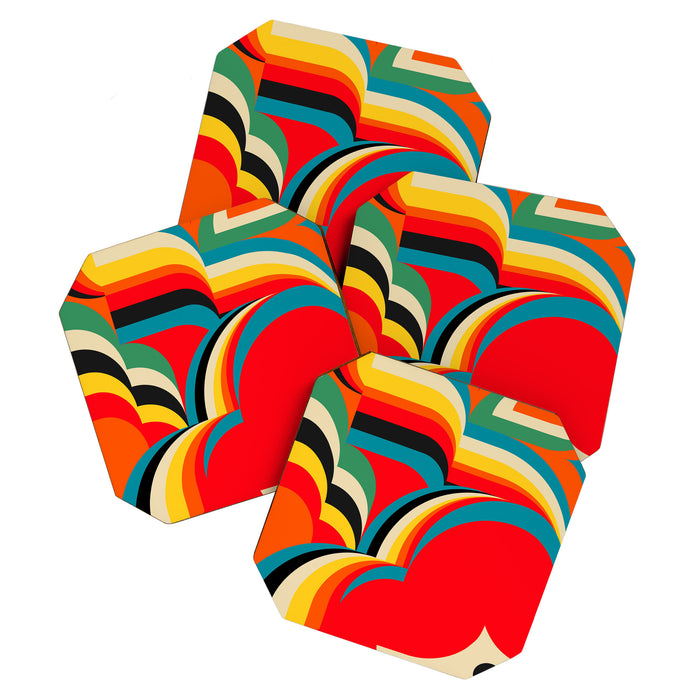Colorful Abstract Figurative  Coaster Gallery Image 1