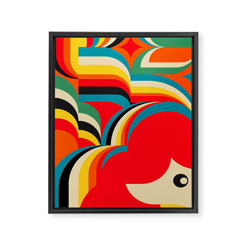 Colorful Abstract Figurative  Framed Canvas Print Gallery Image 6