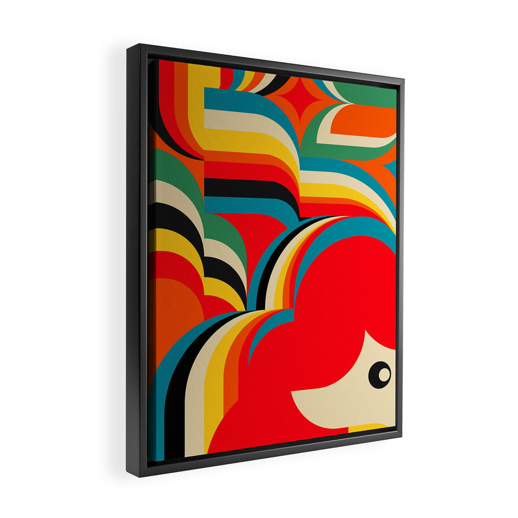 Colorful Abstract Figurative  Framed Canvas Print Gallery Image 2