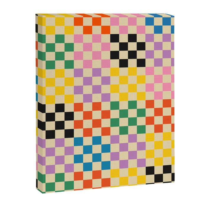 Colorful Checkerboard Canvas Print Gallery Image 1