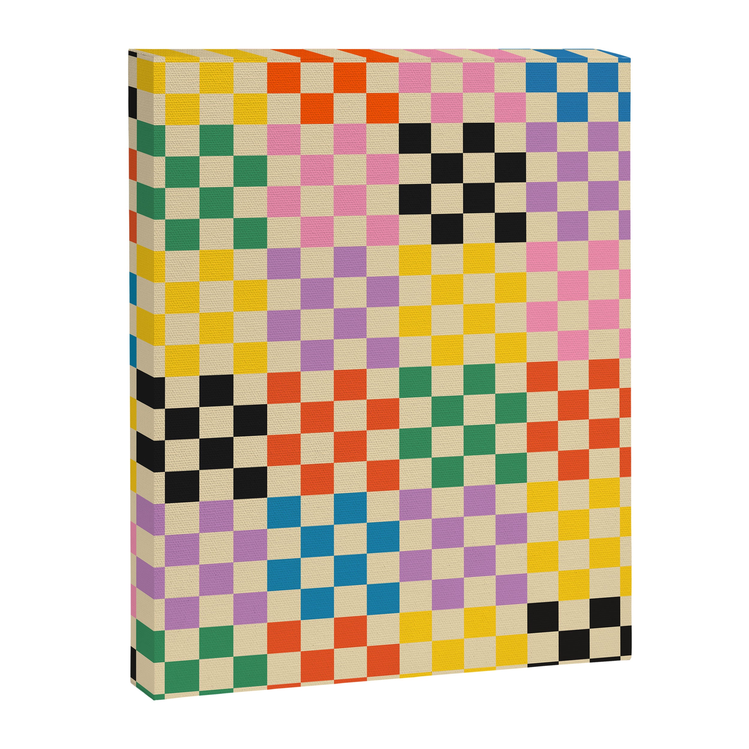Colorful Checkerboard Canvas Print Gallery Image 8