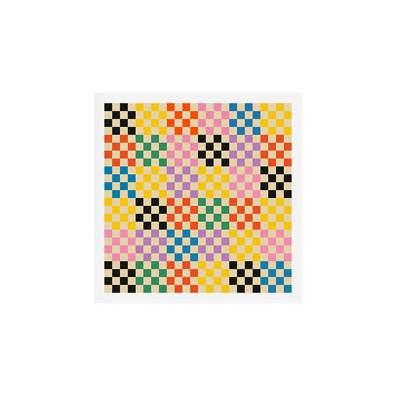 Colorful Checkerboard Art Print Gallery Image 1