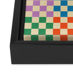 Colorful Checkerboard Framed Canvas Print Gallery Image 3