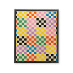 Colorful Checkerboard Framed Canvas Print Gallery Image 8
