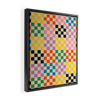 Colorful Checkerboard Framed Canvas Print Gallery Image 2
