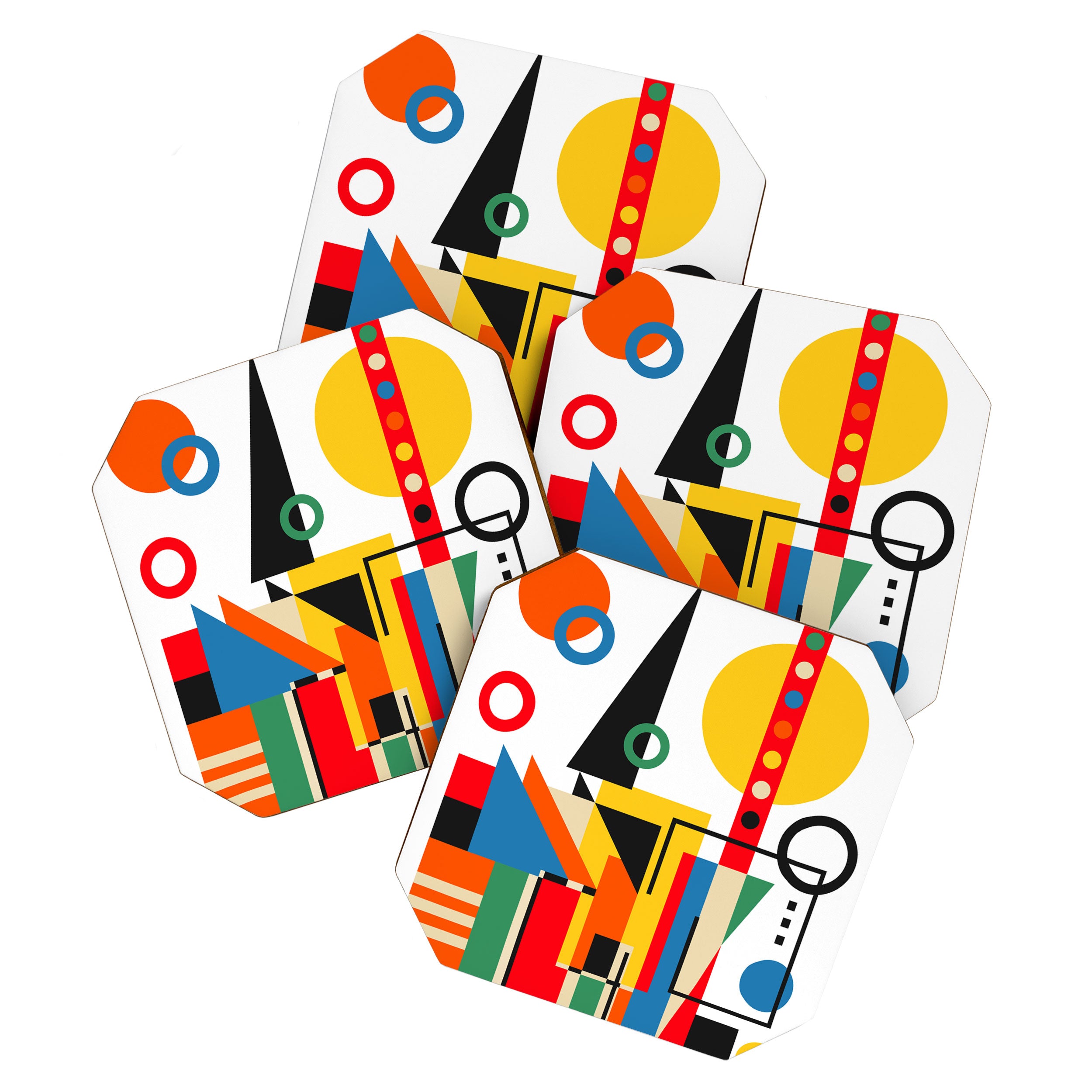 Colorful Cityscape Coaster Gallery Image 1