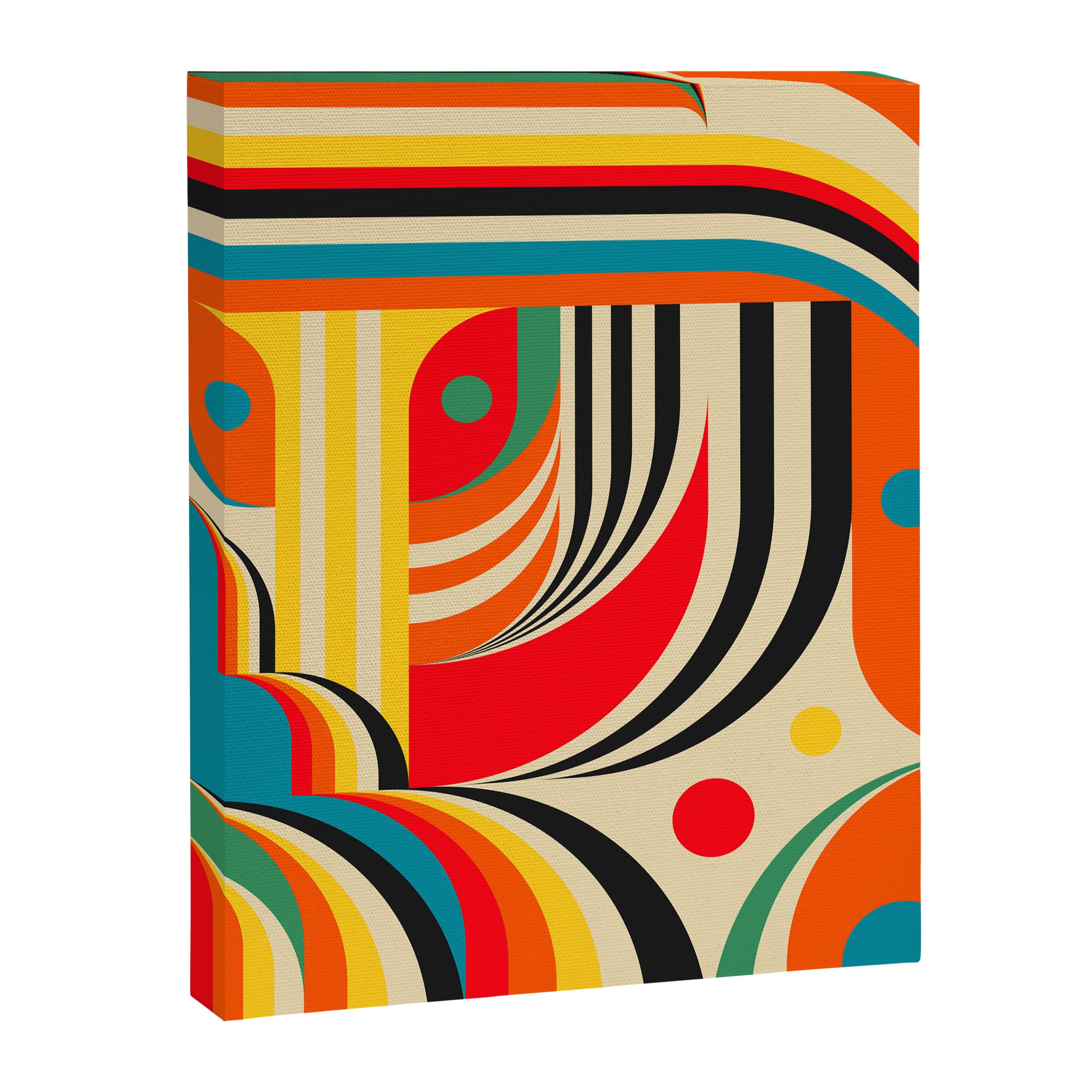 Colorful Cubism Modern Abstract Art Canvas Print Gallery Image 6