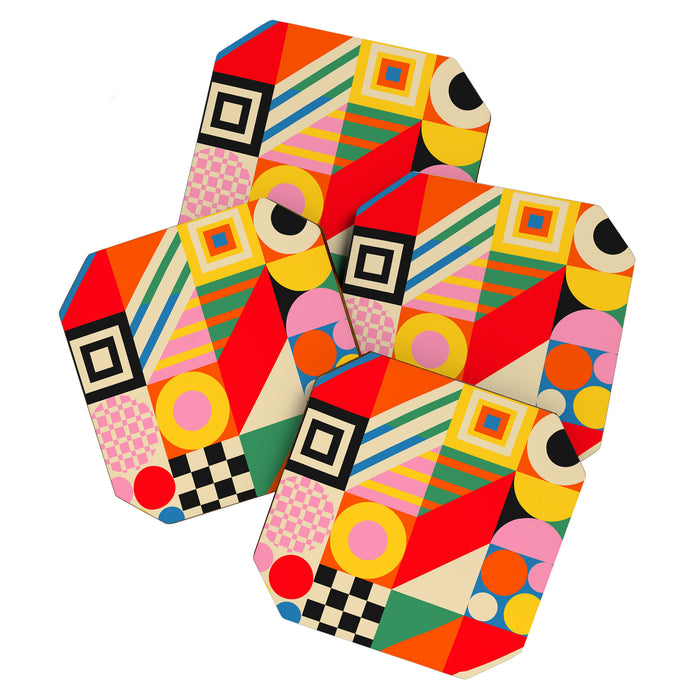 Colorful Geometric Combo Coaster Gallery Image 1