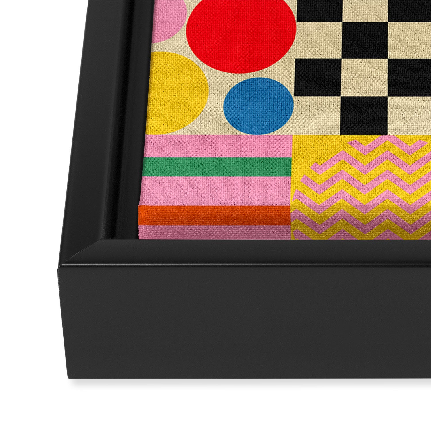 Colorful Geometric Combo Framed Canvas Print Gallery Image 3