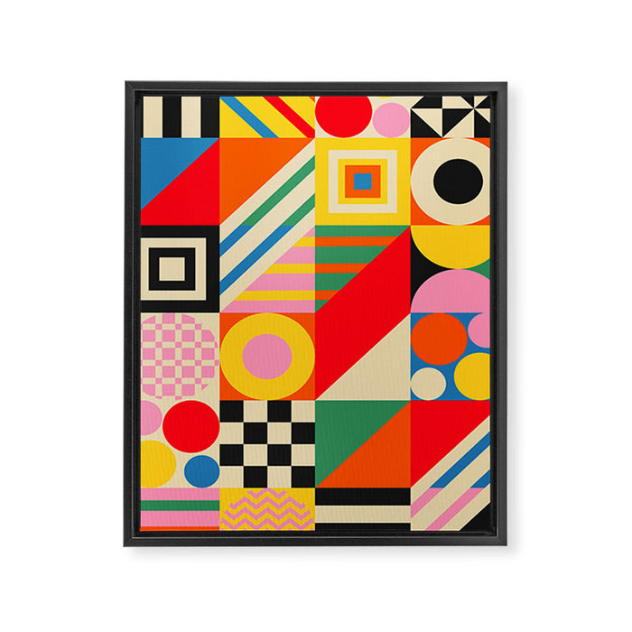 Colorful Geometric Combo Framed Canvas Print Gallery Image 1