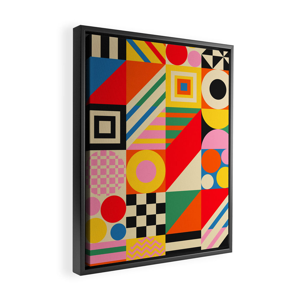 Colorful Geometric Combo Framed Canvas Print Gallery Image 2