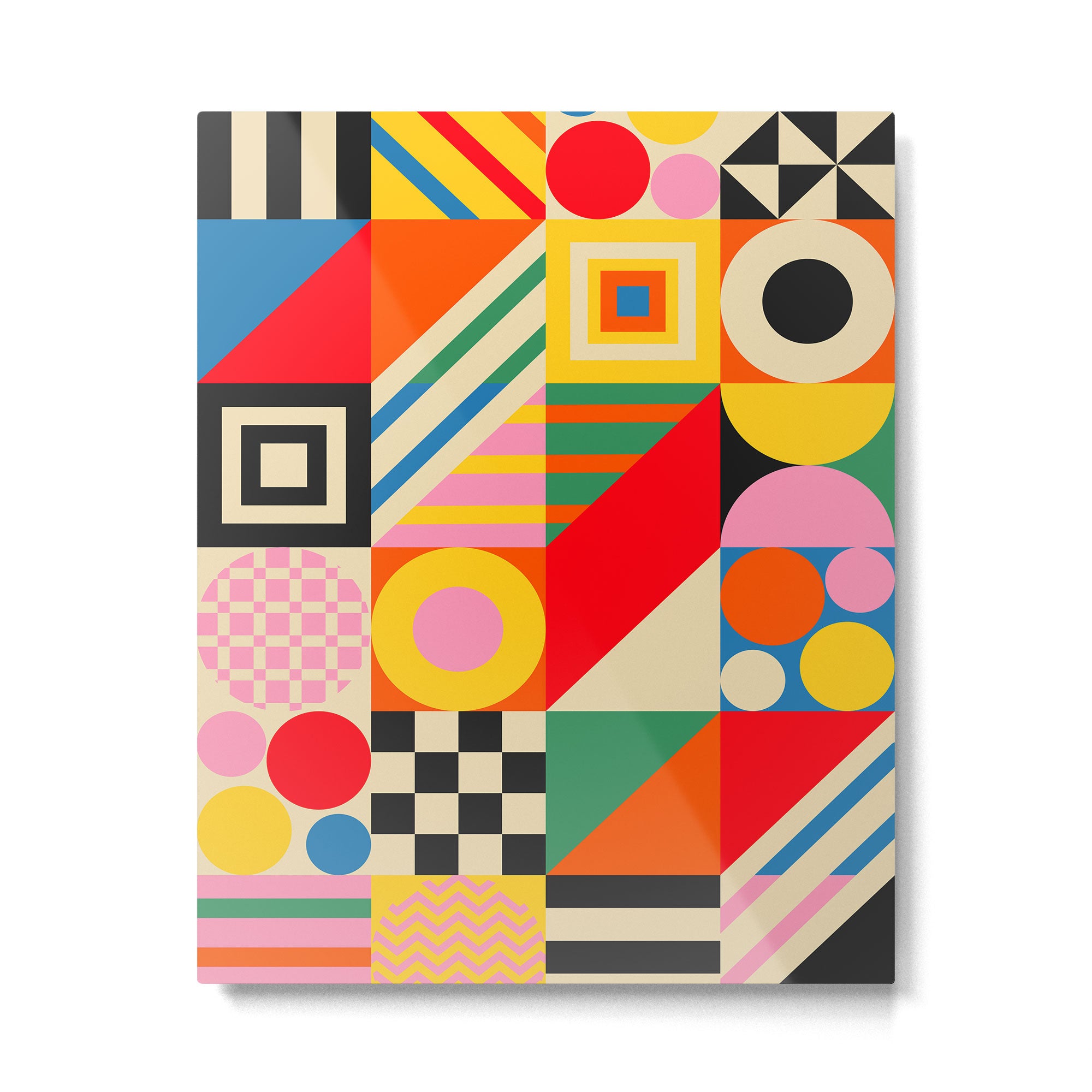 Colorful Geometric Combo Metal Print Gallery Image 4