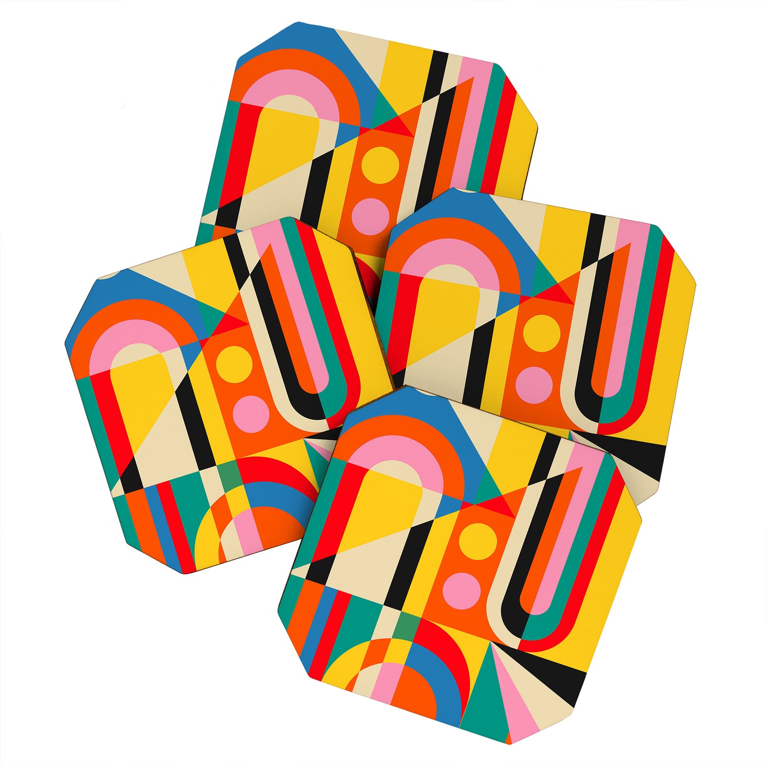 Colorful Geometrics Coaster Gallery Image 1