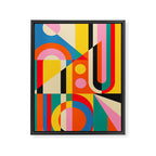 Colorful Geometrics Framed Canvas Print Gallery Image 3