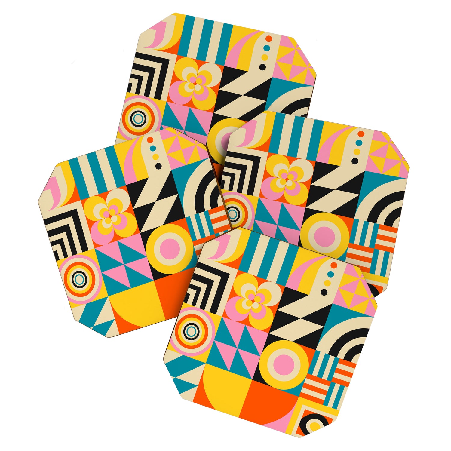 Colorful Geometrics Coaster Gallery Image 1