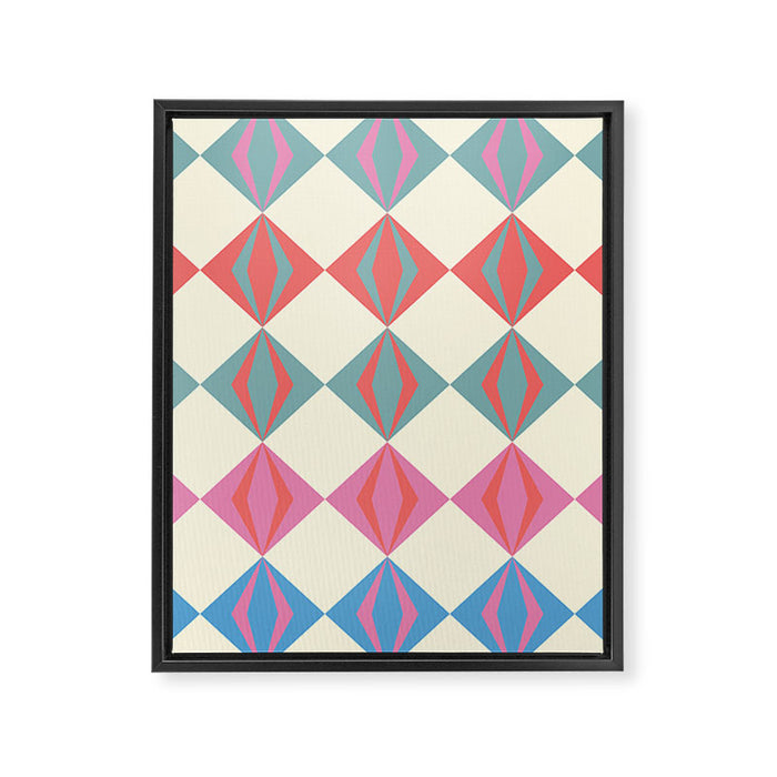 Colorful Geometrics Framed Canvas Print Gallery Image 1