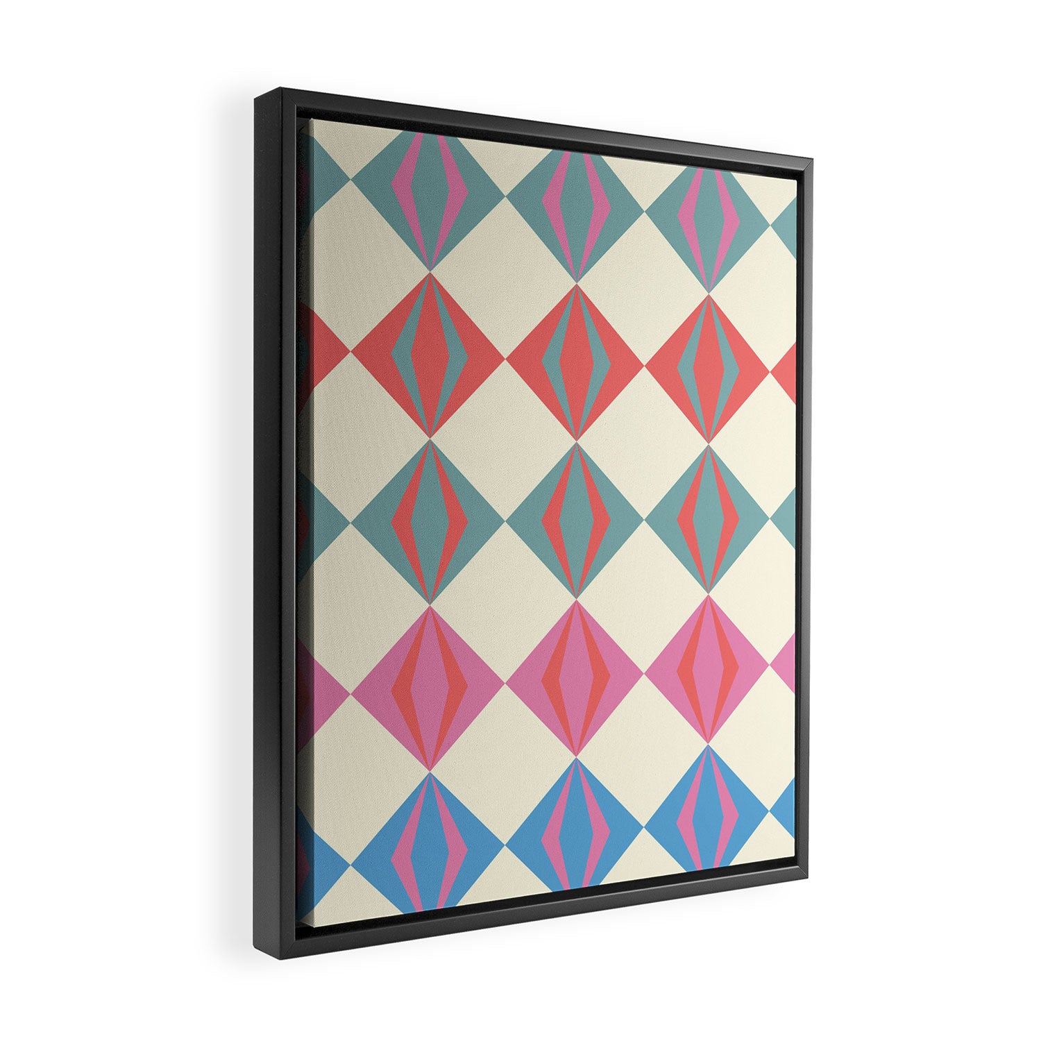 Colorful Geometrics Framed Canvas Print Gallery Image 2