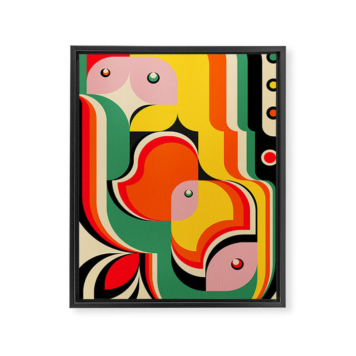Colorful Girls Framed Canvas Print Gallery Image 1