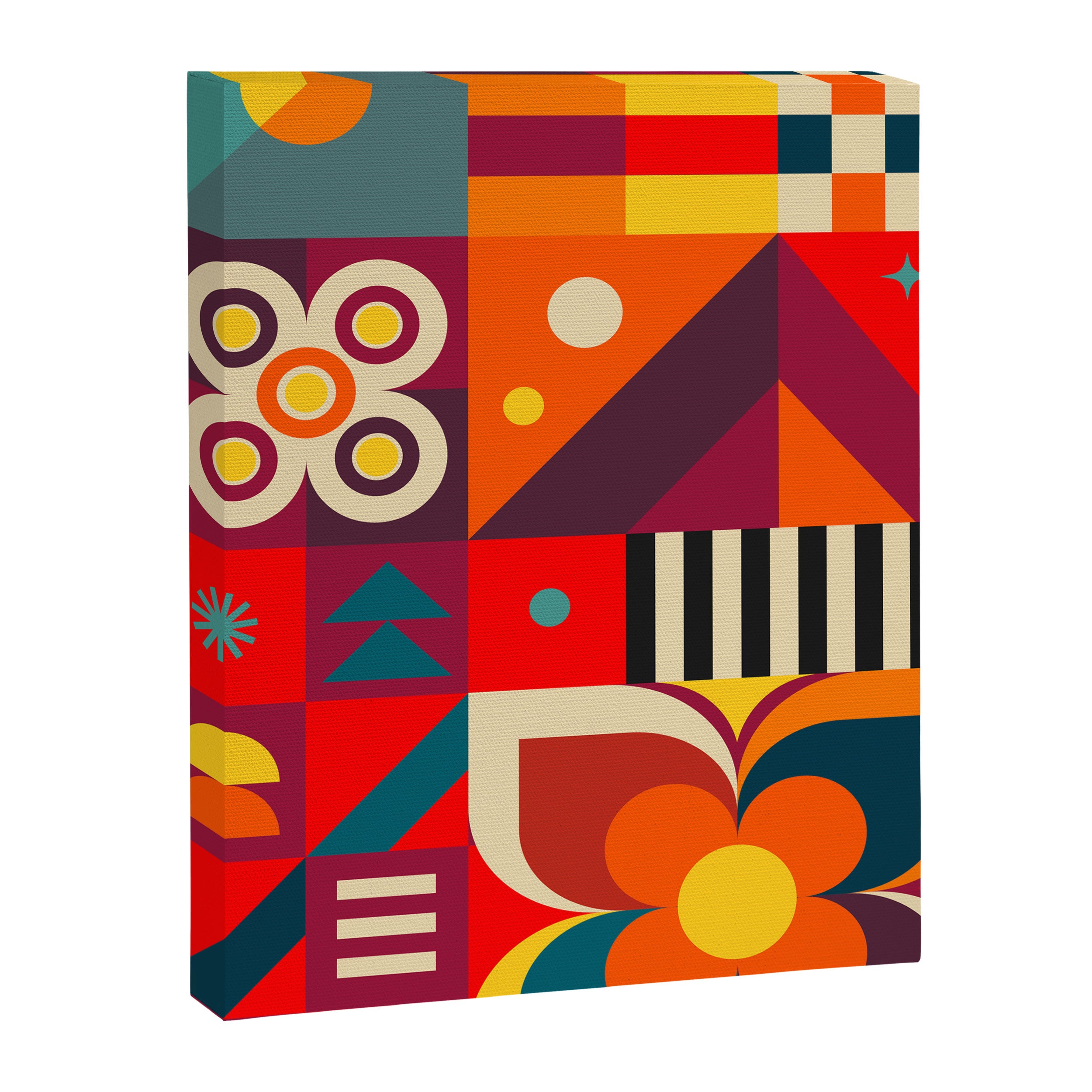 Colorful Happy Geometrics Canvas Print Gallery Image 6