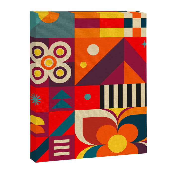 Colorful Happy Geometrics Canvas Print Gallery Image 1