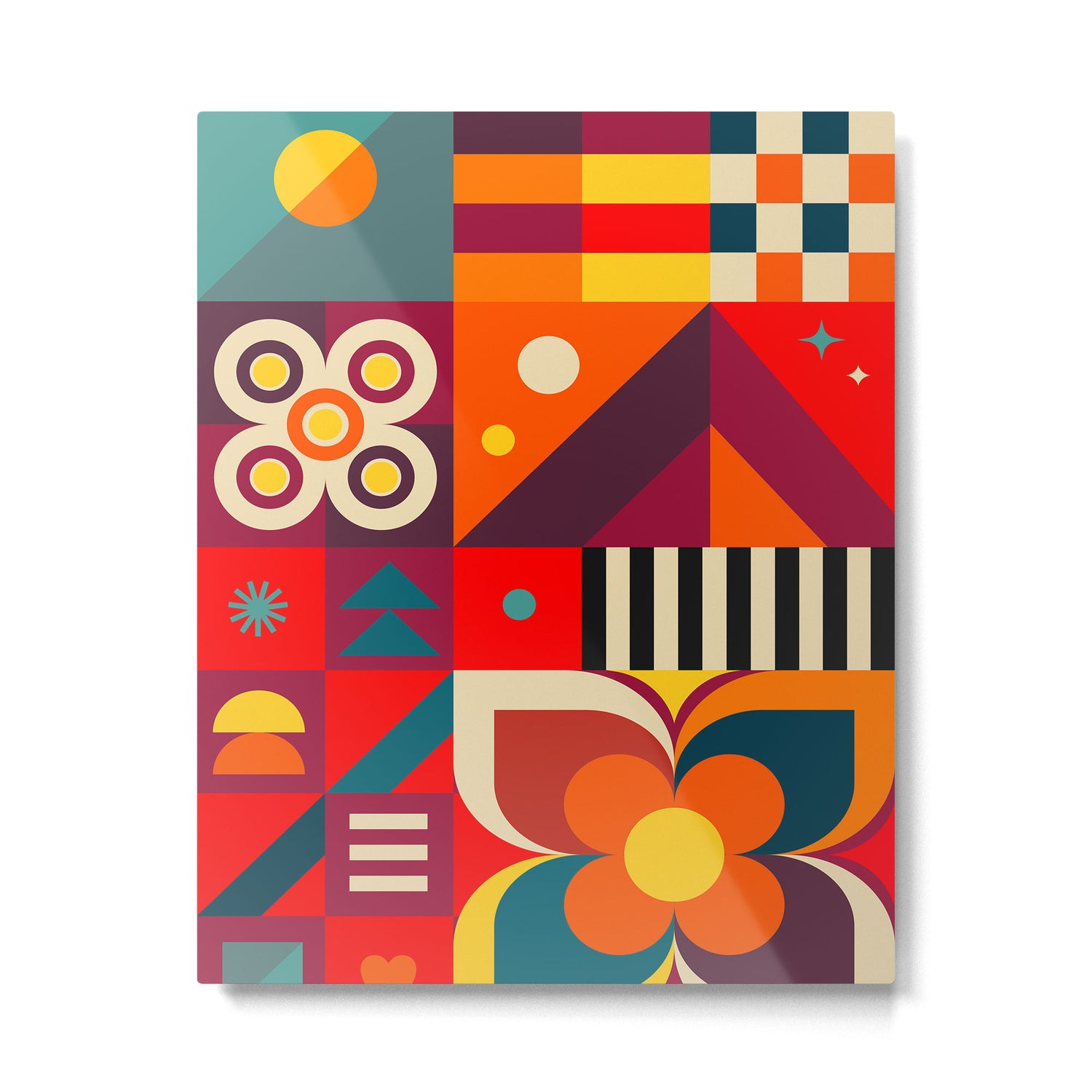 Colorful Happy Geometrics Metal Print Gallery Image 4