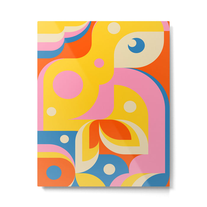 Colorful Happy Girl Metal Print Gallery Image 1