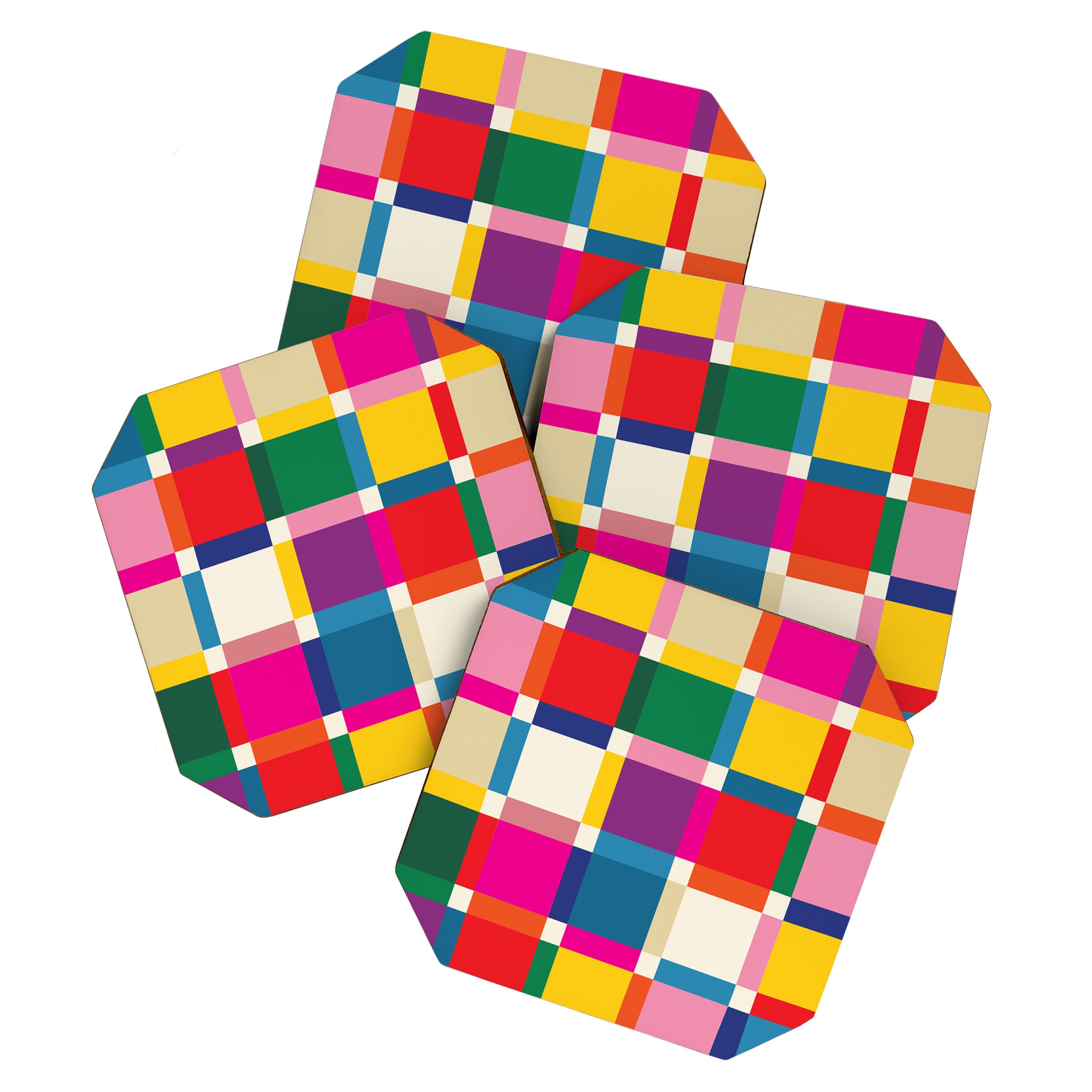 Colorful Happy Shapes Coaster Gallery Image 1