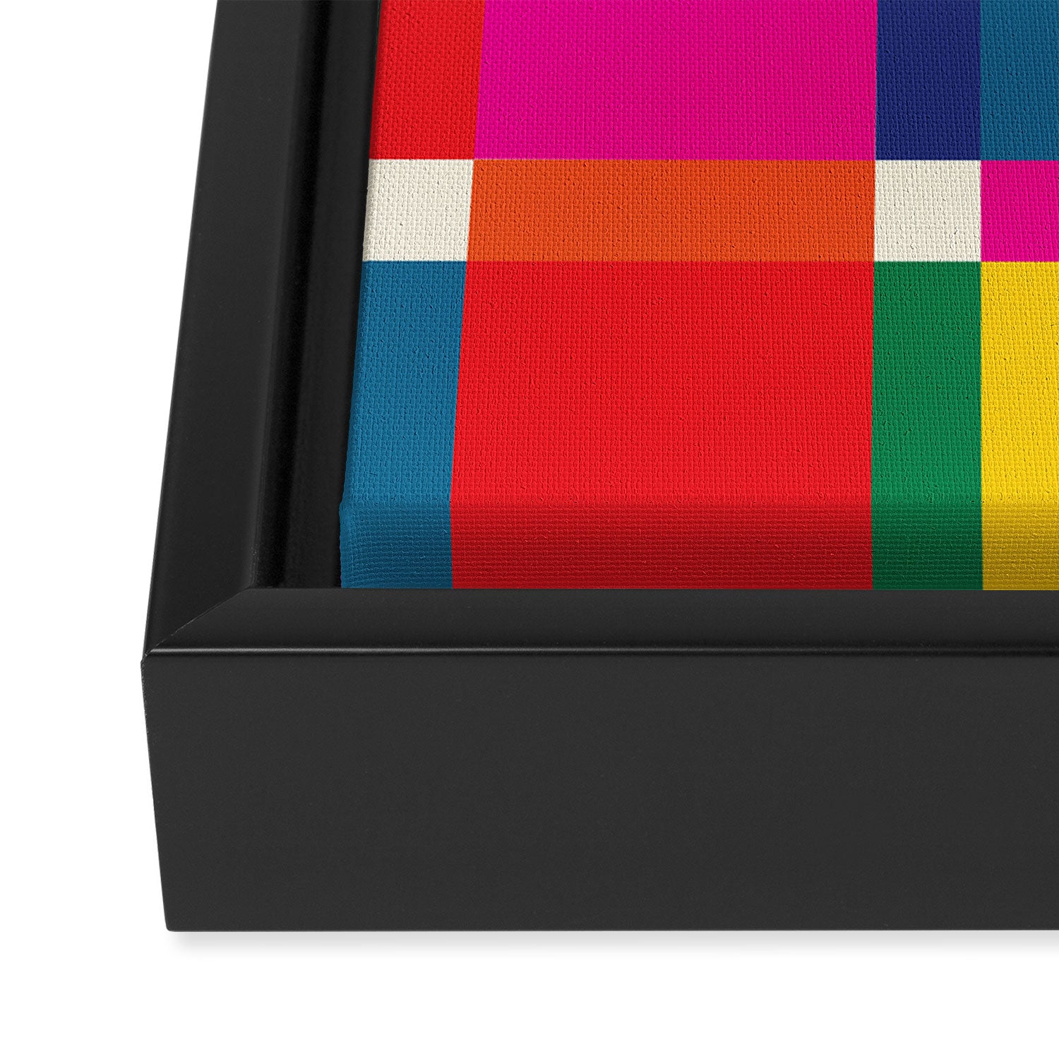 Colorful Happy Shapes Framed Canvas Print Gallery Image 3