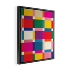 Colorful Happy Shapes Framed Canvas Print Gallery Image 2