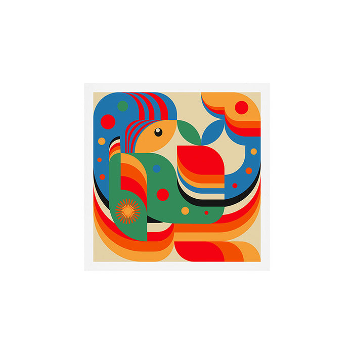 Colorful Hipster Girl and Wonderland Art Print Gallery Image 1