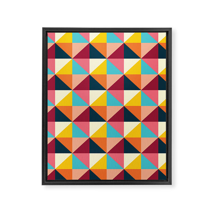 Colorful Houses Framed Canvas Print Gallery Image 1