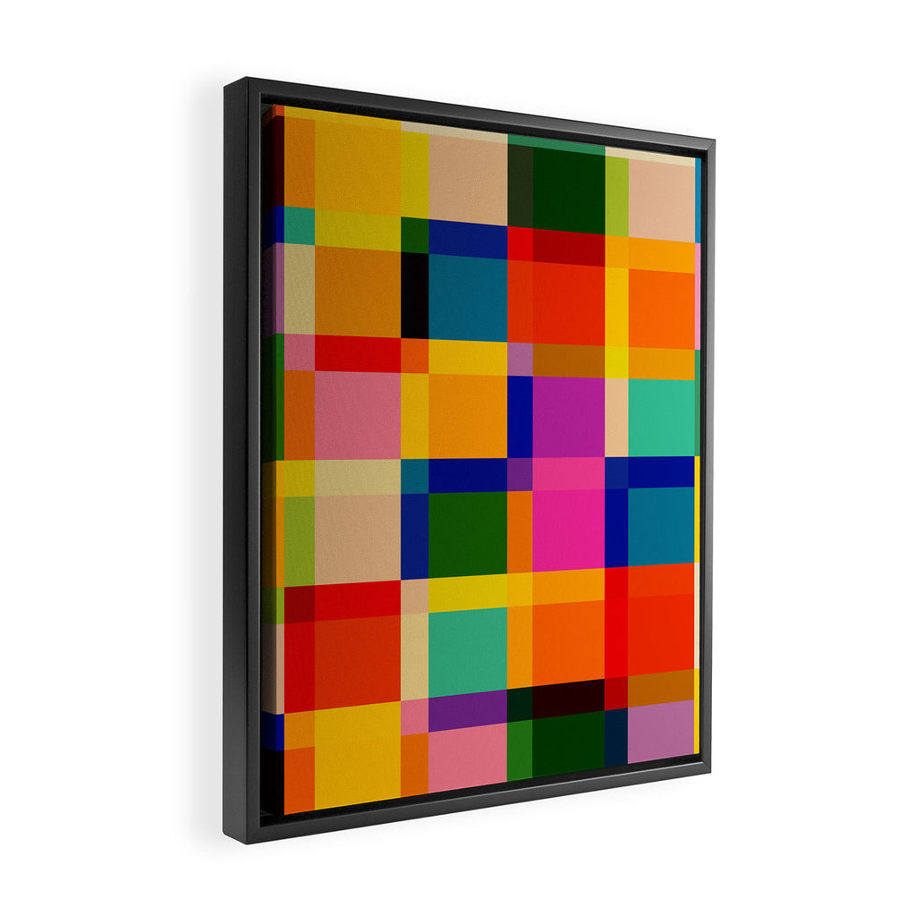 Colorful Windows Framed Canvas Print Gallery Image 2