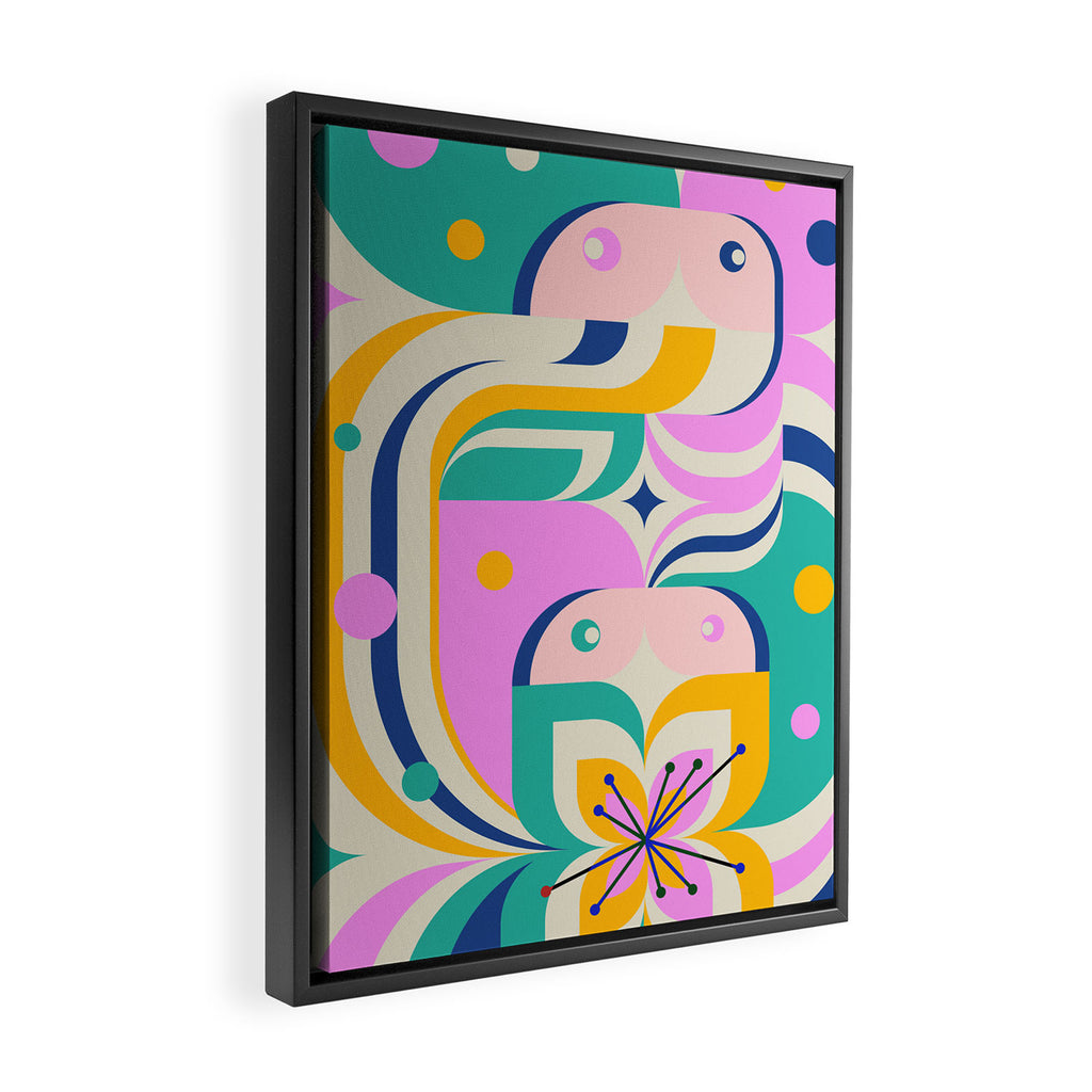 Flower Girls Framed Canvas Print Gallery Image 2