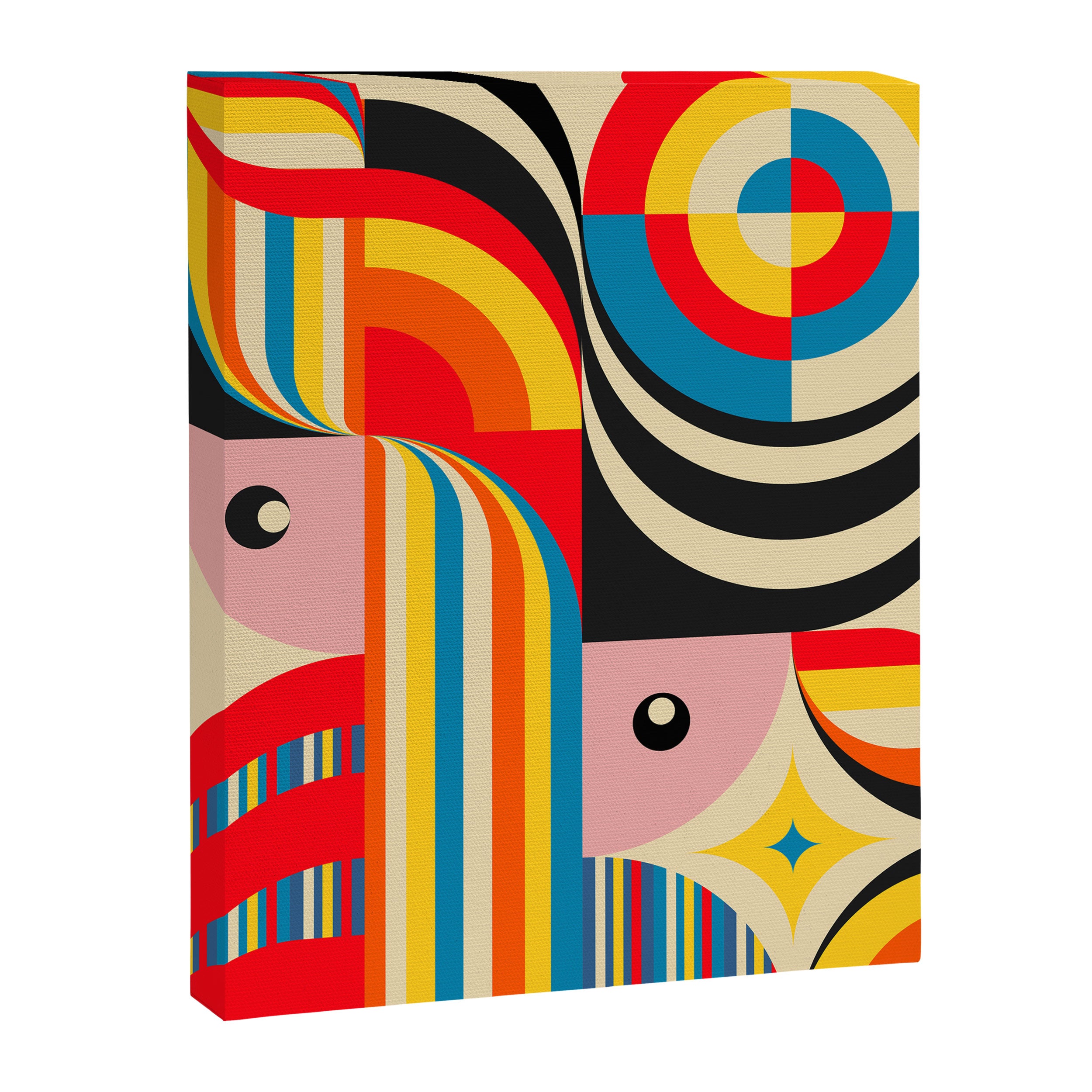 Folk Art Abstract Figuratives Canvas Print Gallery Image 6