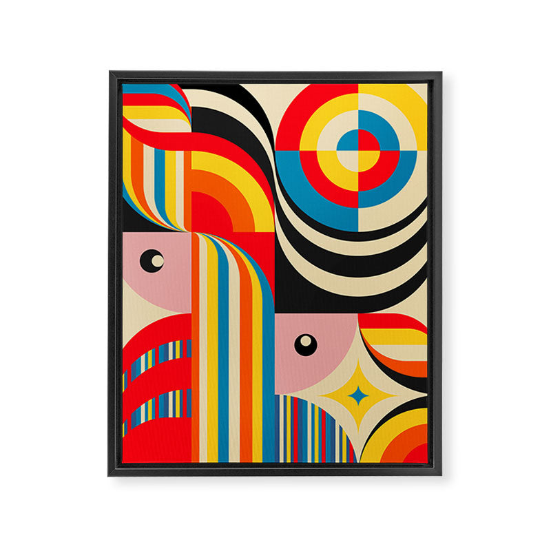 Folk Art Abstract Figuratives Framed Canvas Print Gallery Image 6