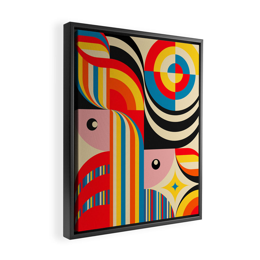 Folk Art Abstract Figuratives Framed Canvas Print Gallery Image 2