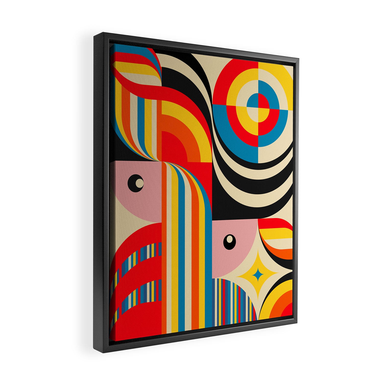 Folk Art Abstract Figuratives Framed Canvas Print Gallery Image 2