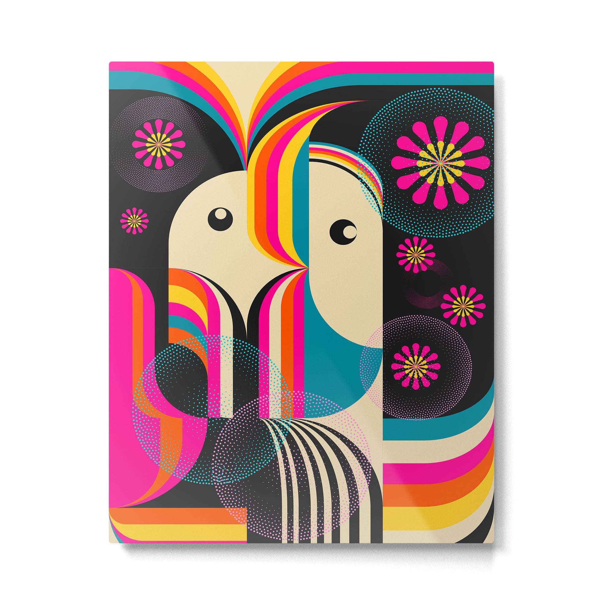 Folk Art Girls Illustration Metal Print Gallery Image 4