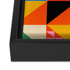 Geometric abstraction in colorful shapes   Framed Canvas Print Gallery Image 3