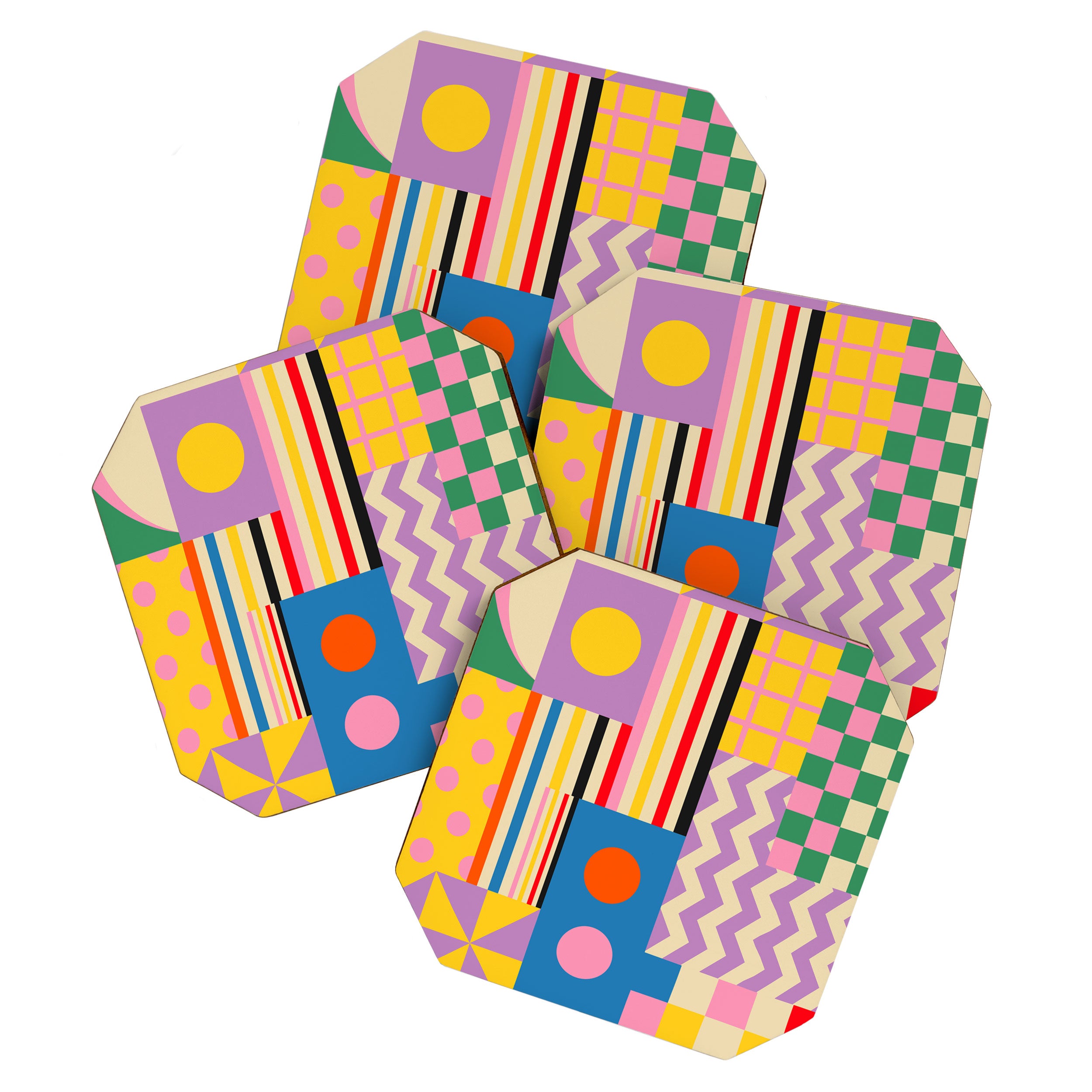 GEOMETRIC CITYSCAPE Coaster Gallery Image 1