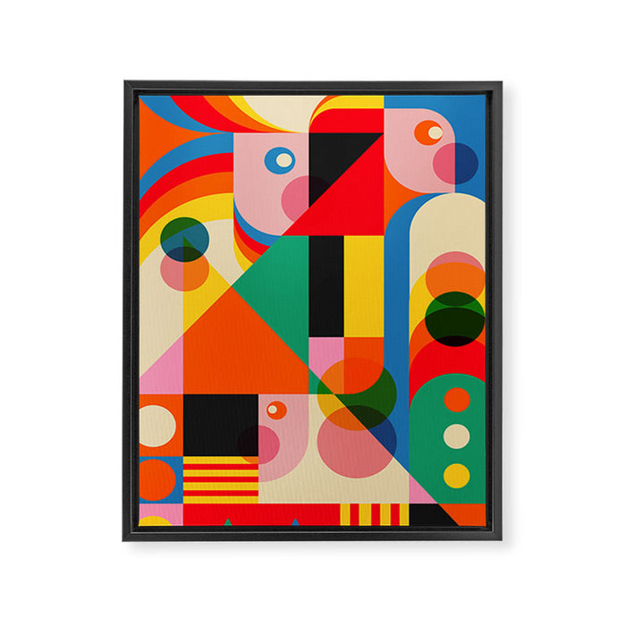 Geometric Girls Framed Canvas Print Gallery Image 1