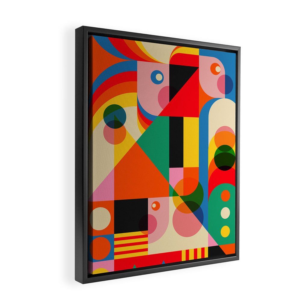 Geometric Girls Framed Canvas Print Gallery Image 2