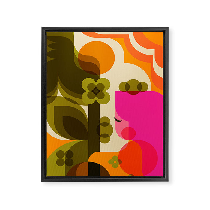 Girl in the Garden  Framed Canvas Print Gallery Image 1
