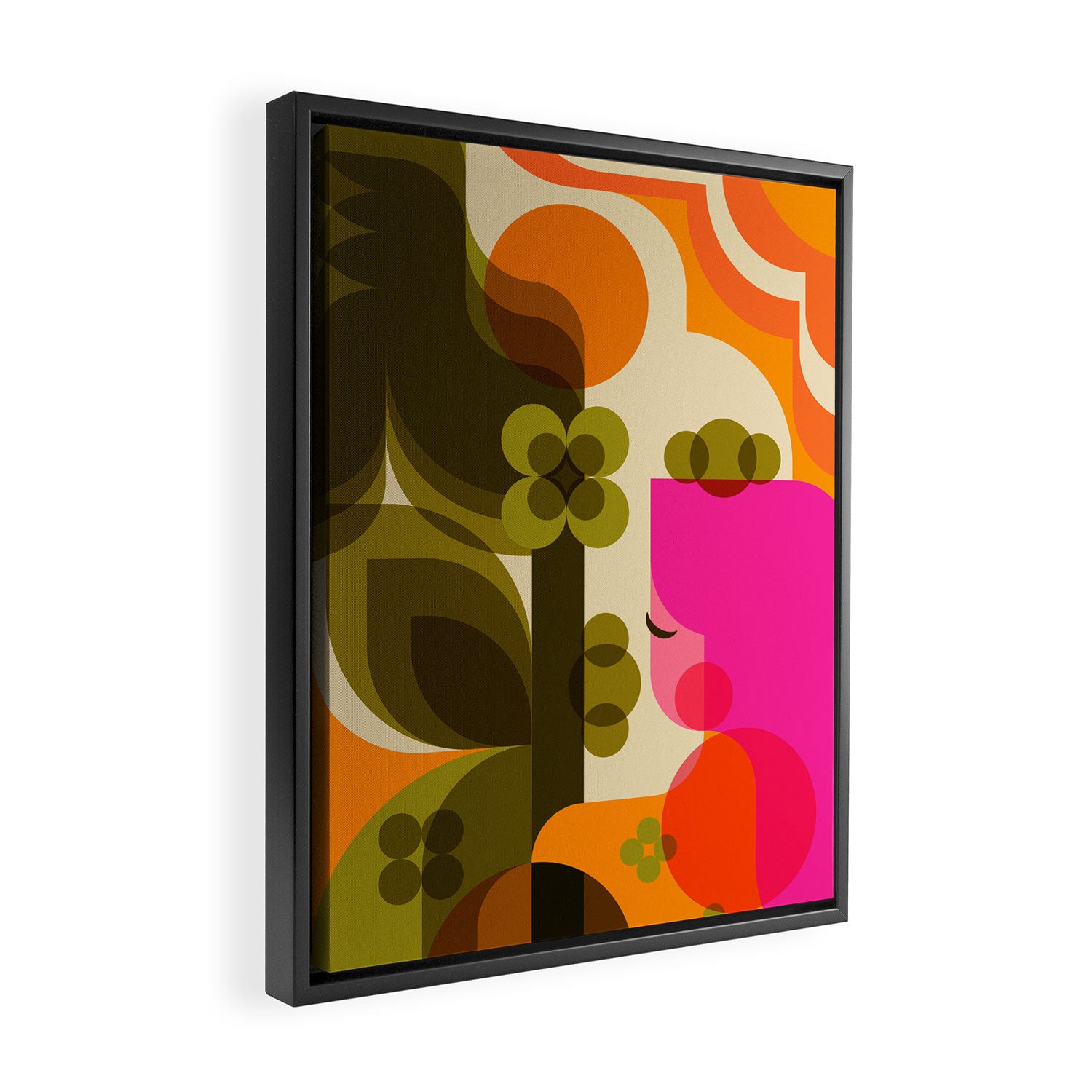 Girl in the Garden  Framed Canvas Print Gallery Image 2