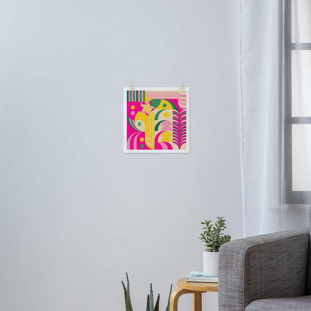 Girl in Tropical Island Art Print Gallery Image 3