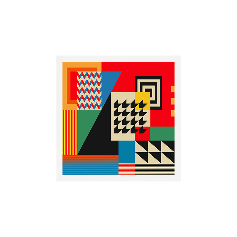 Groovy Modern Abstract Architecture in Geometric Shapes Art Print Gallery Image 1